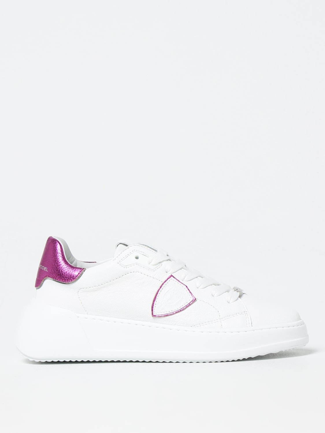 PHILIPPE MODEL SNEAKERS: Sneakers Tres Temple Philippe Model in pelle, Bianco 1 - Img 1