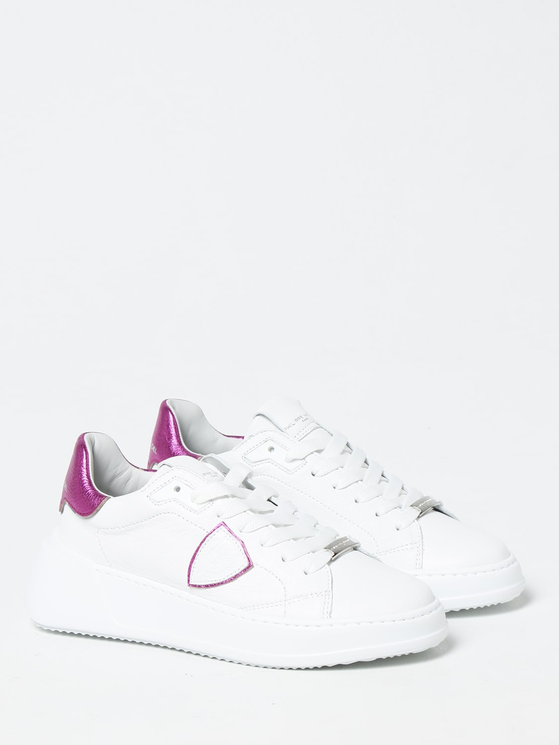 PHILIPPE MODEL SNEAKERS: Sneakers Tres Temple Philippe Model in pelle, Bianco 1 - Img 2