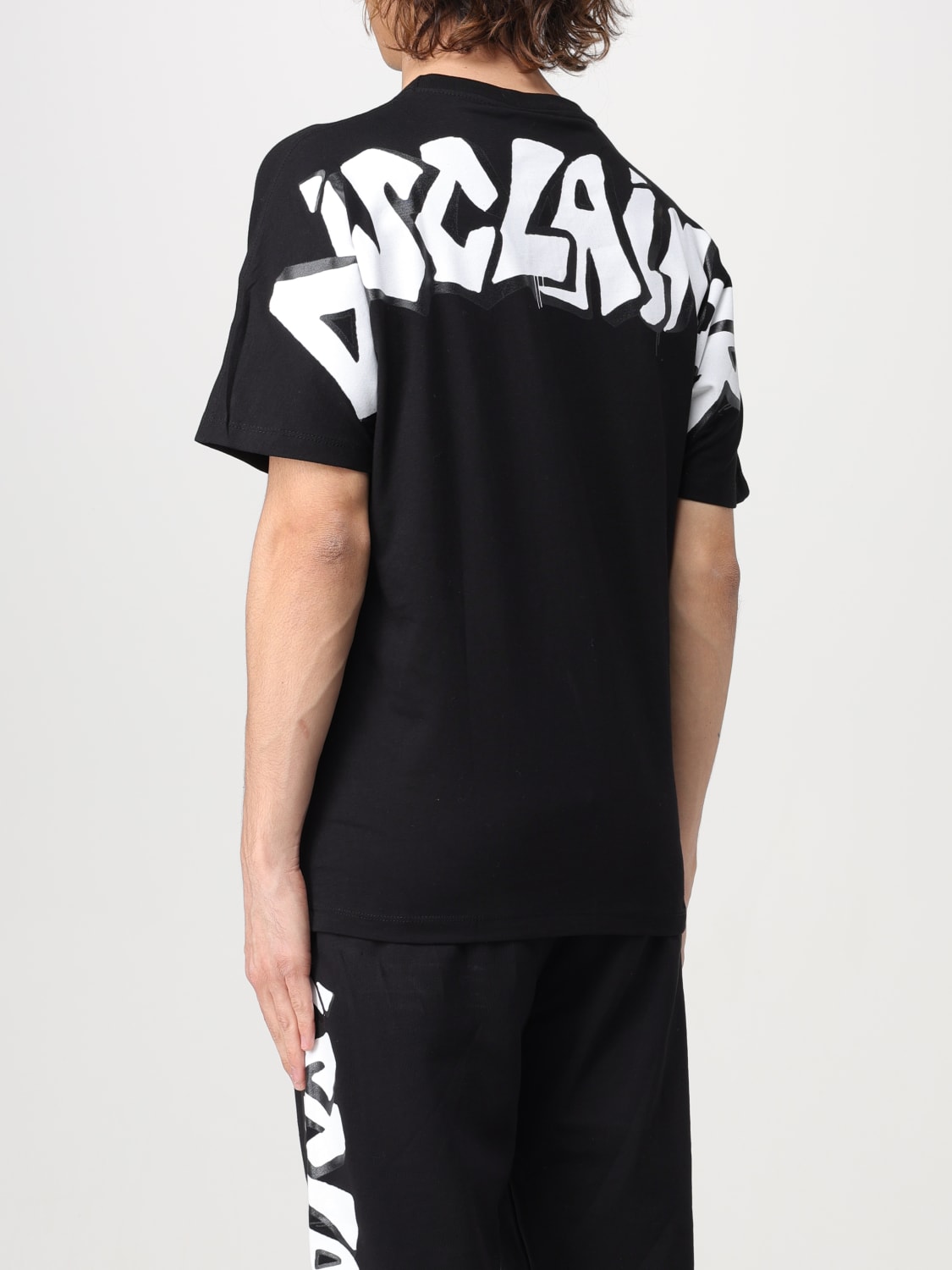 DISCLAIMER T-SHIRT: Disclaimer cotton t-shirt with graffiti print, Black - Img 2