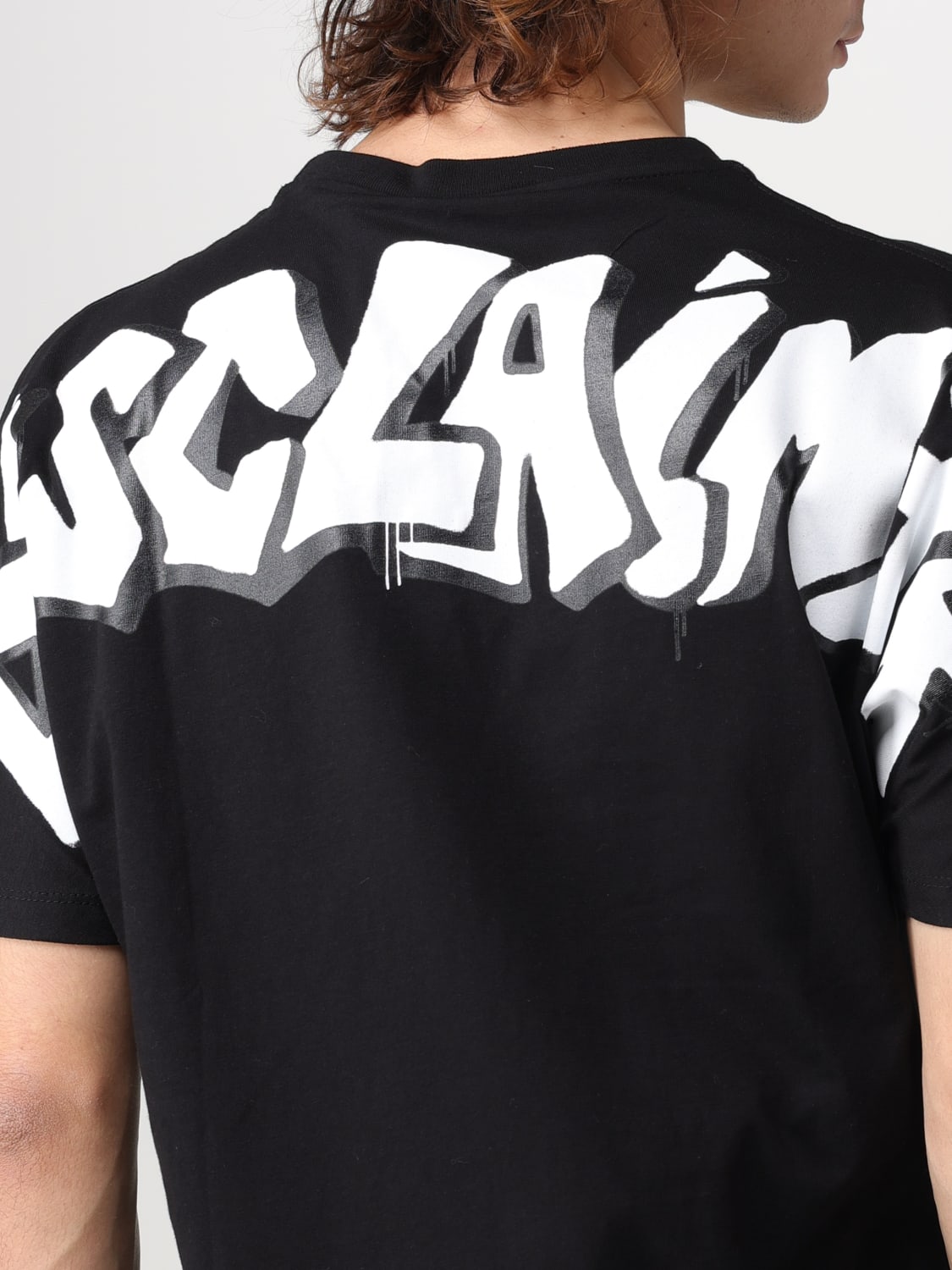 DISCLAIMER T-SHIRT: Disclaimer cotton t-shirt with graffiti print, Black - Img 3