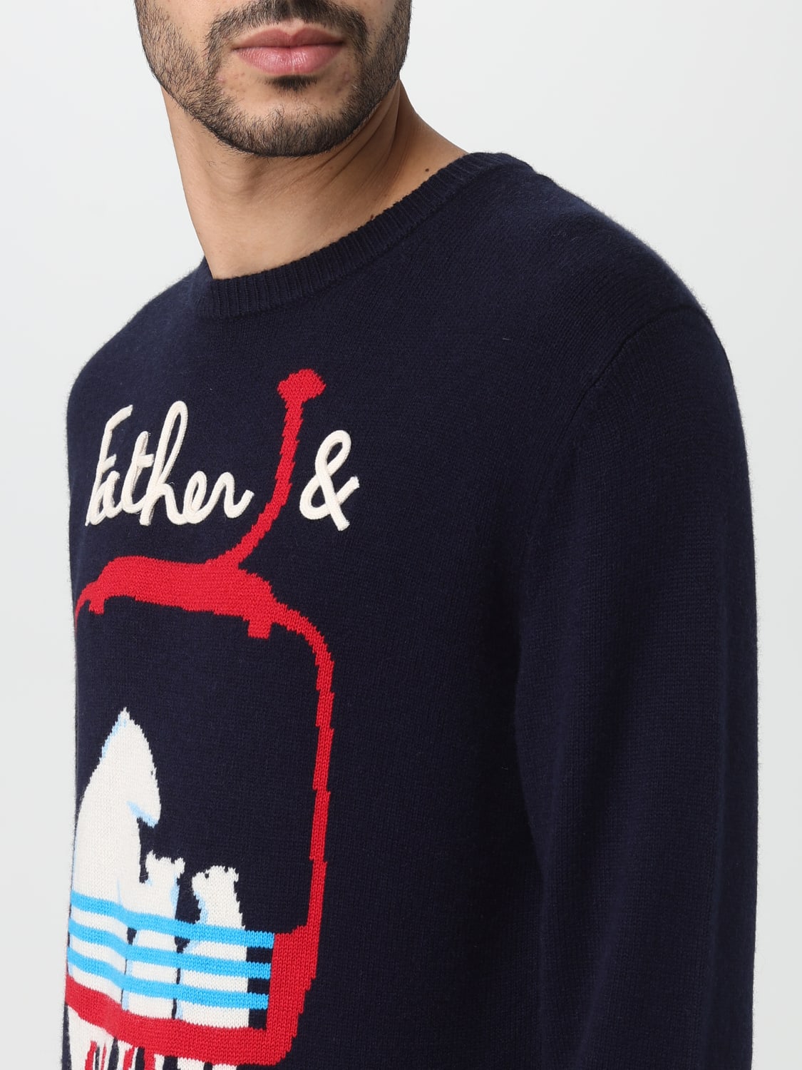 MC2 SAINT BARTH SWEATER: Sweater men Mc2 Saint Barth, Blue - Img 3