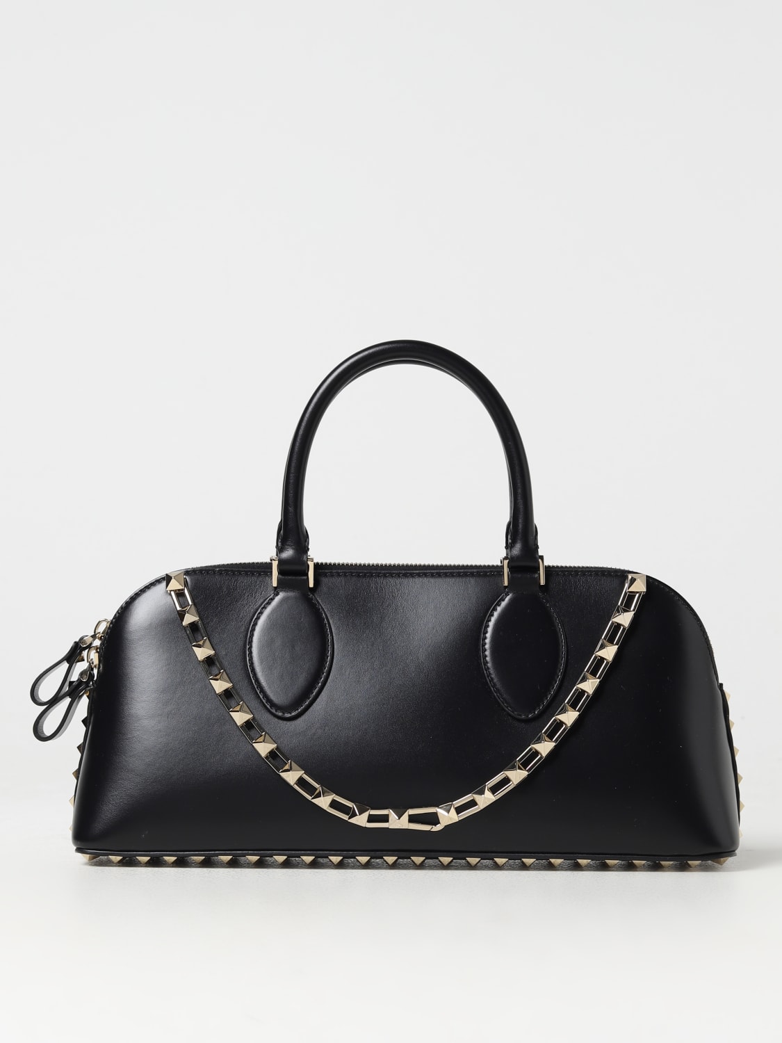 VALENTINO GARAVANI SHOULDER BAG: Valentino Garavani Rockstud bag in leather, Black - Img 1