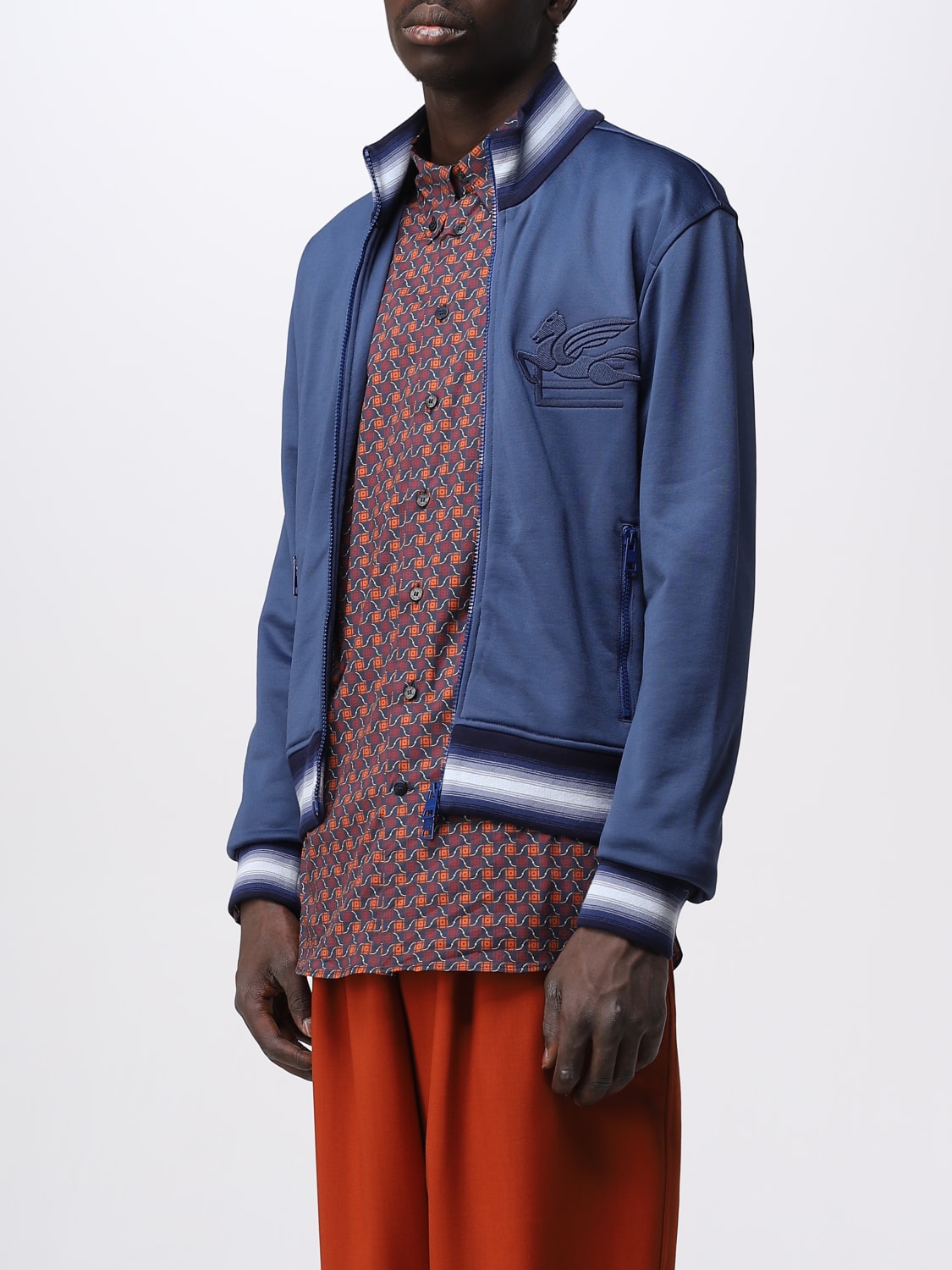 ETRO SUDADERA: Chaqueta hombre Etro, Azul Oscuro - Img 4