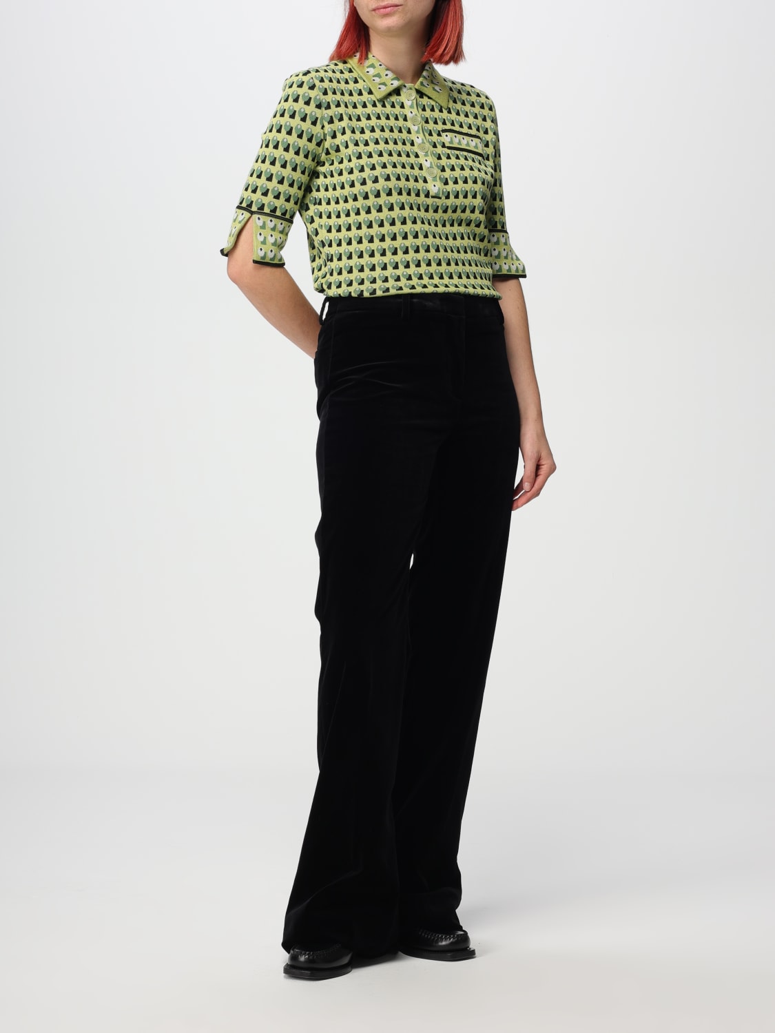 ETRO PANTS: Etro velvet pants, Black - Img 2