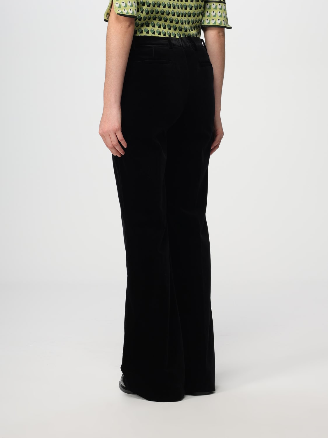 ETRO PANTS: Etro velvet pants, Black - Img 3