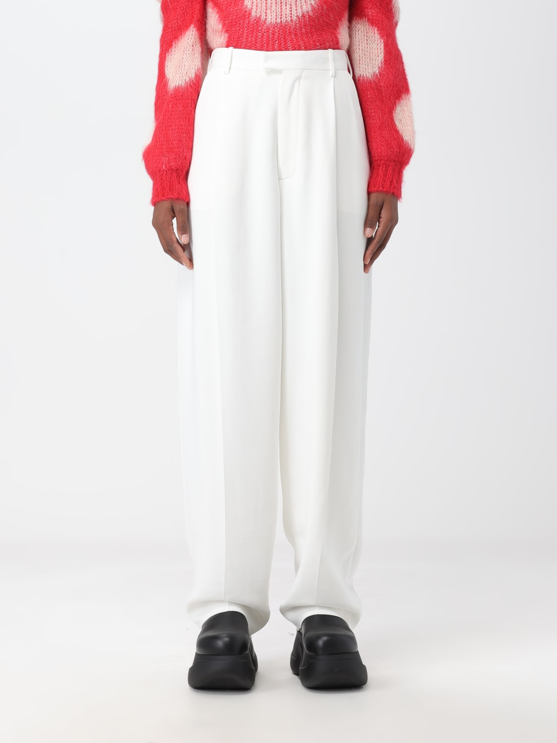 MARNI PANTS: Marni women's pants in stretch viscose, White - Img 1