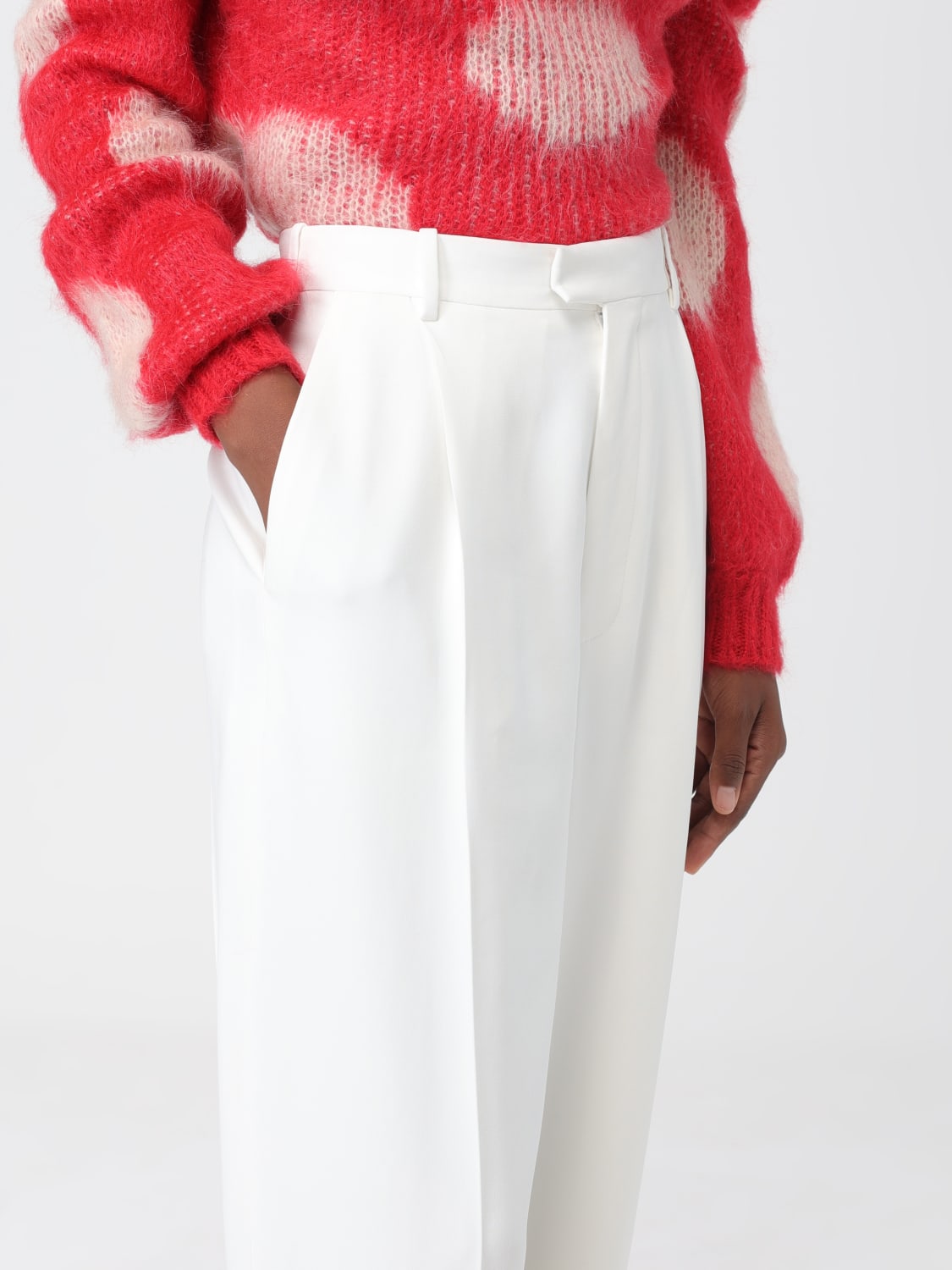 MARNI PANTS: Marni women's pants in stretch viscose, White - Img 5