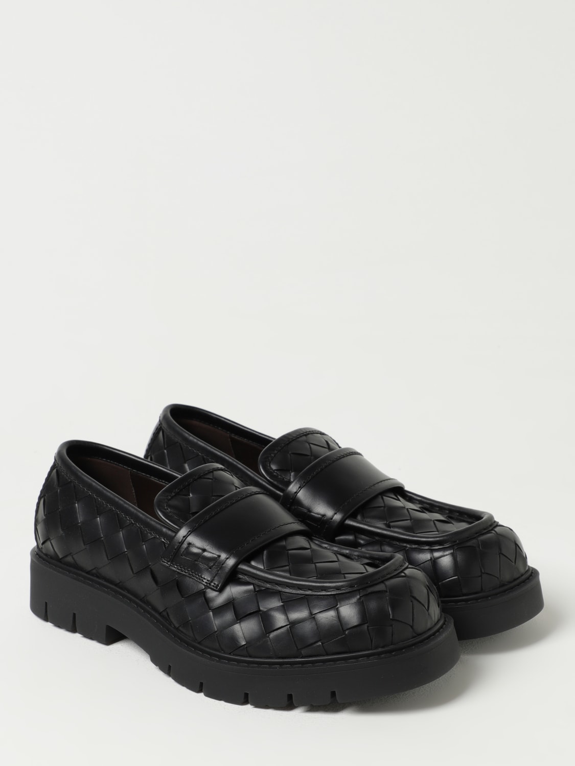 BOTTEGA VENETA LOAFERS: Bottega Veneta mocassins in woven leather, Black - Img 2