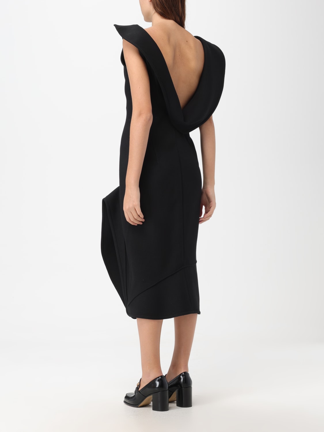 BOTTEGA VENETA DRESS: Bottega Veneta dress in cotton blend, Black - Img 3