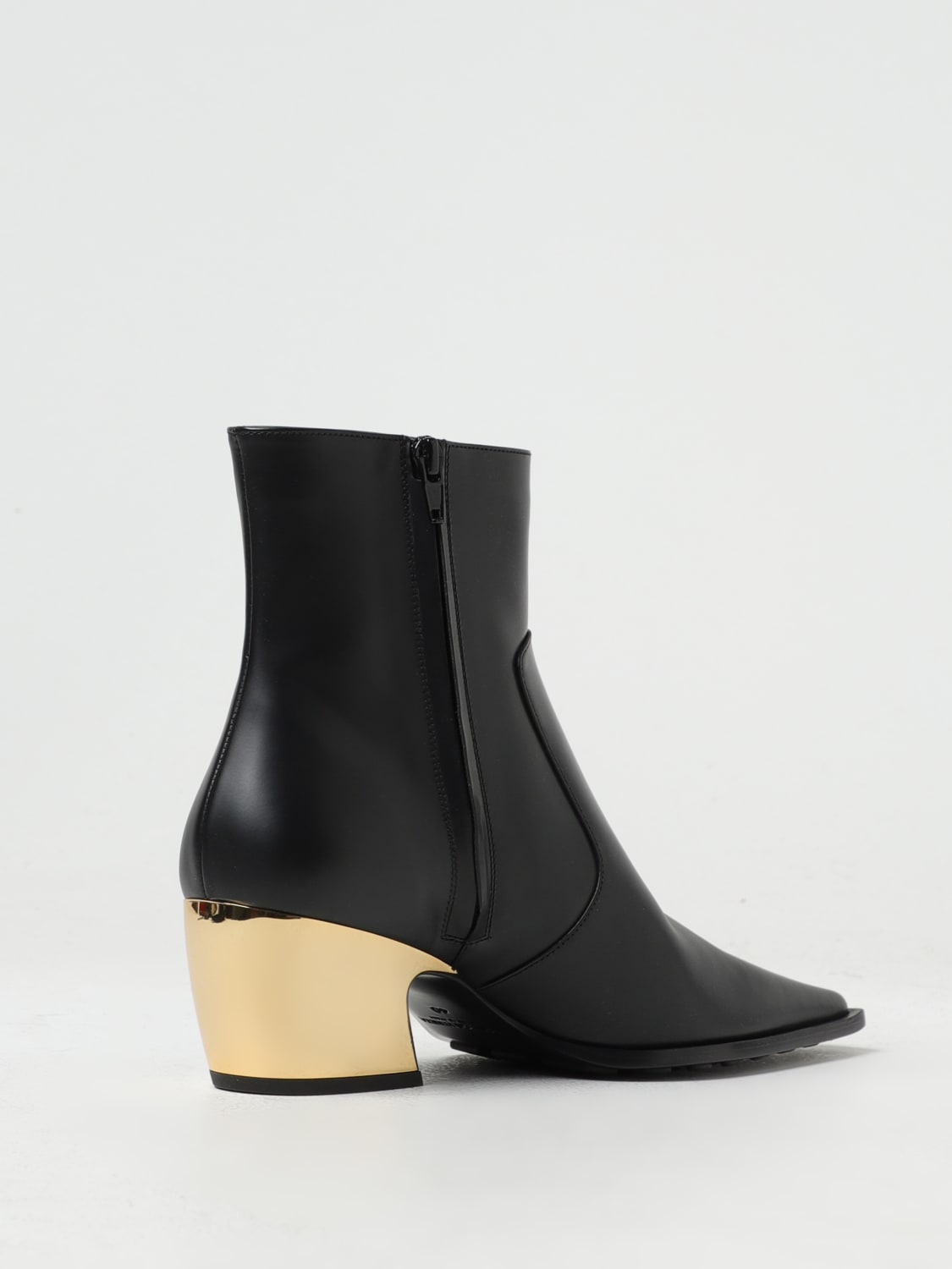 BOTTEGA VENETA FLAT ANKLE BOOTS: Bottega Veneta Tex ankle boots in leather with zip, Black - Img 3