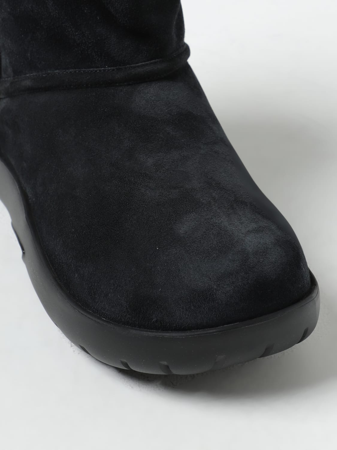 BOTTEGA VENETA FLAT ANKLE BOOTS: Bottega Veneta Snap ankle boots in suede, Black - Img 4