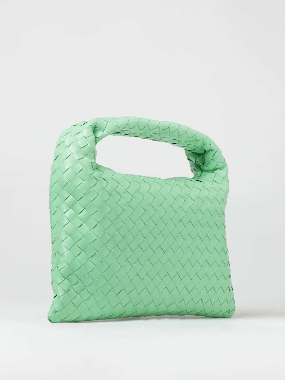 BOTTEGA VENETA SHOULDER BAG: Bottega Veneta Hop bag in woven nappa, Water - Img 3