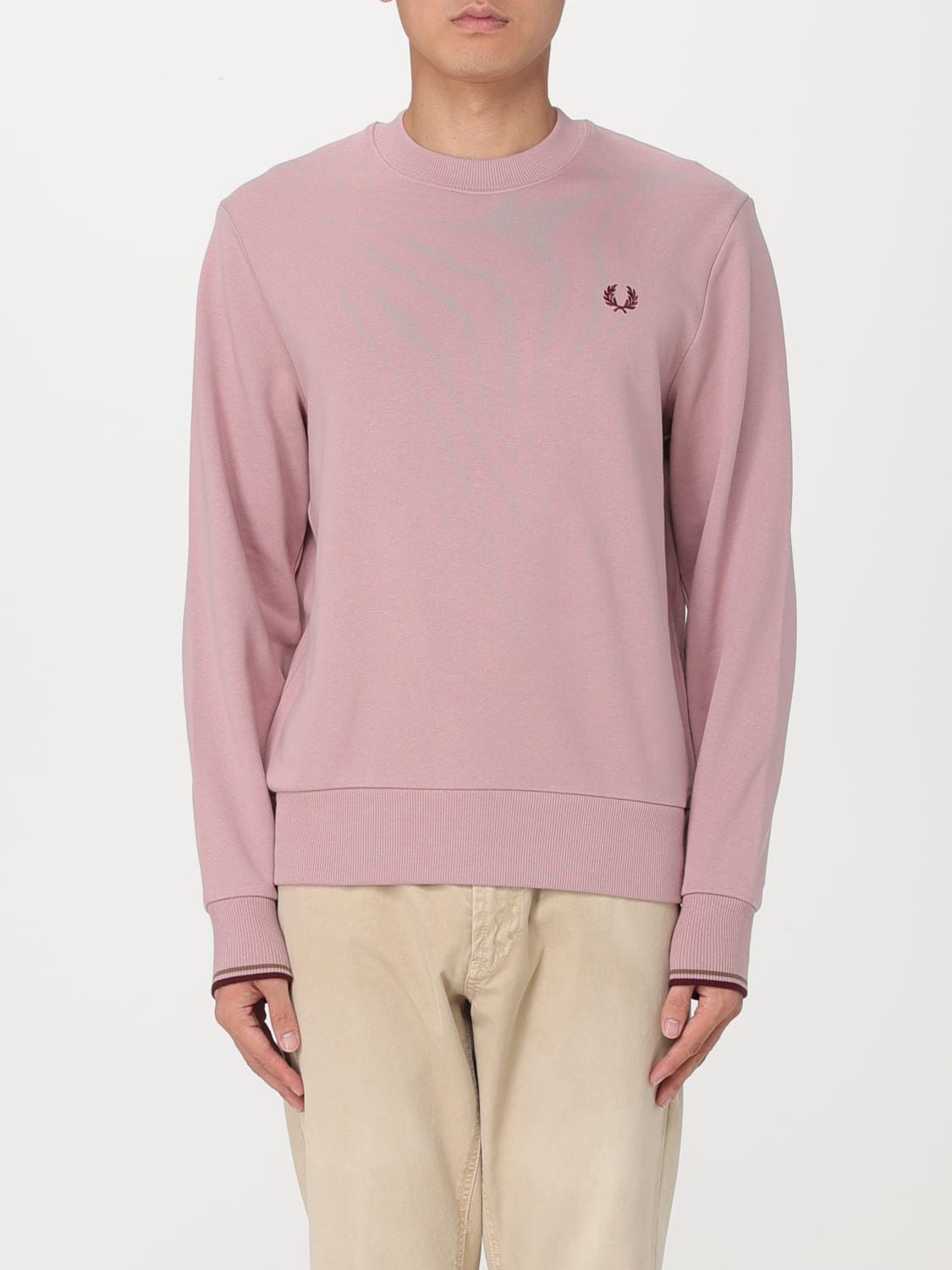 Pink fred perry sweatshirt online