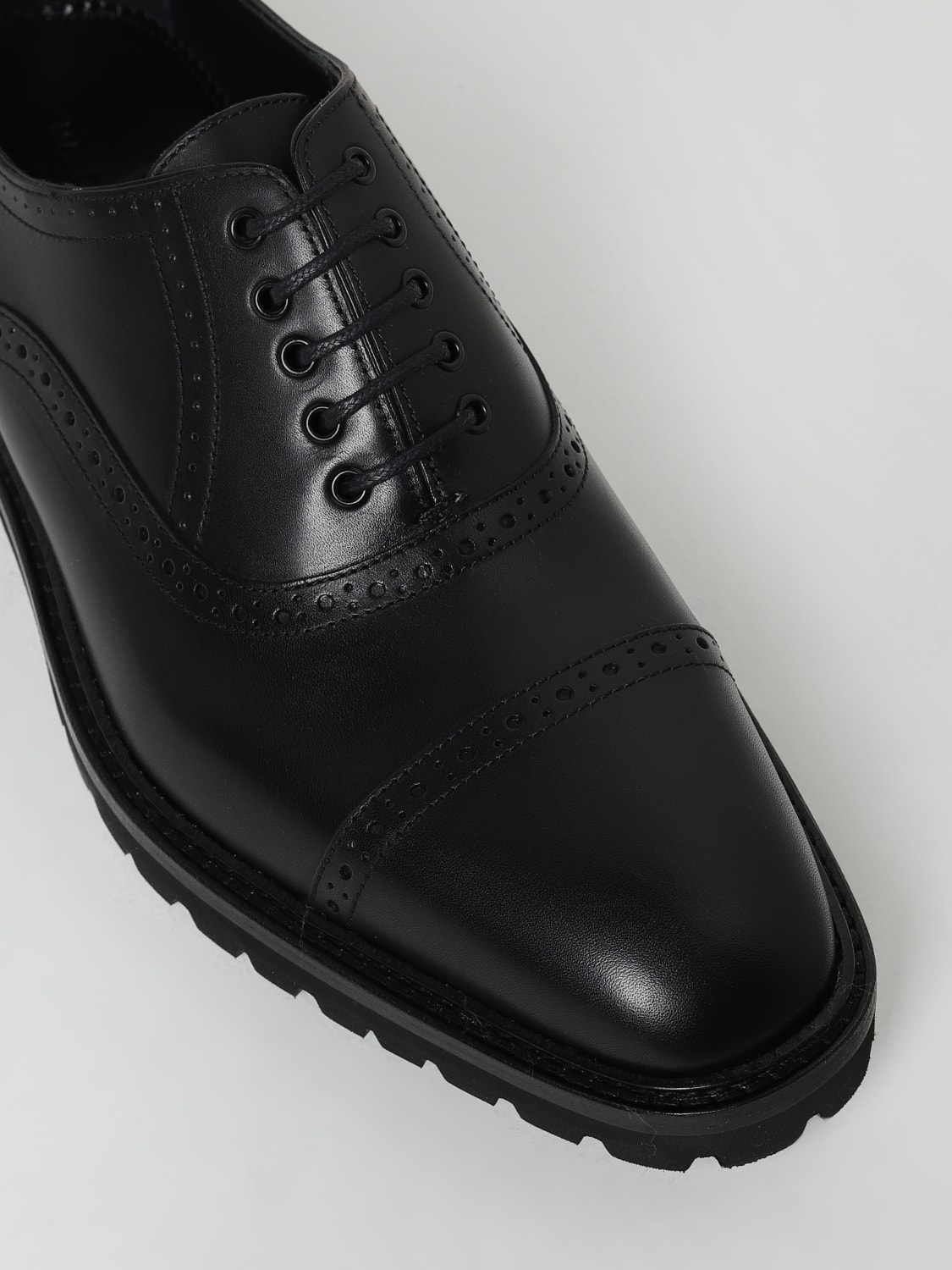 MANOLO BLAHNIK BROGUE SHOES: Manolo Blahnik Norton Oxford in leather with brogue pattern, Black - Img 4