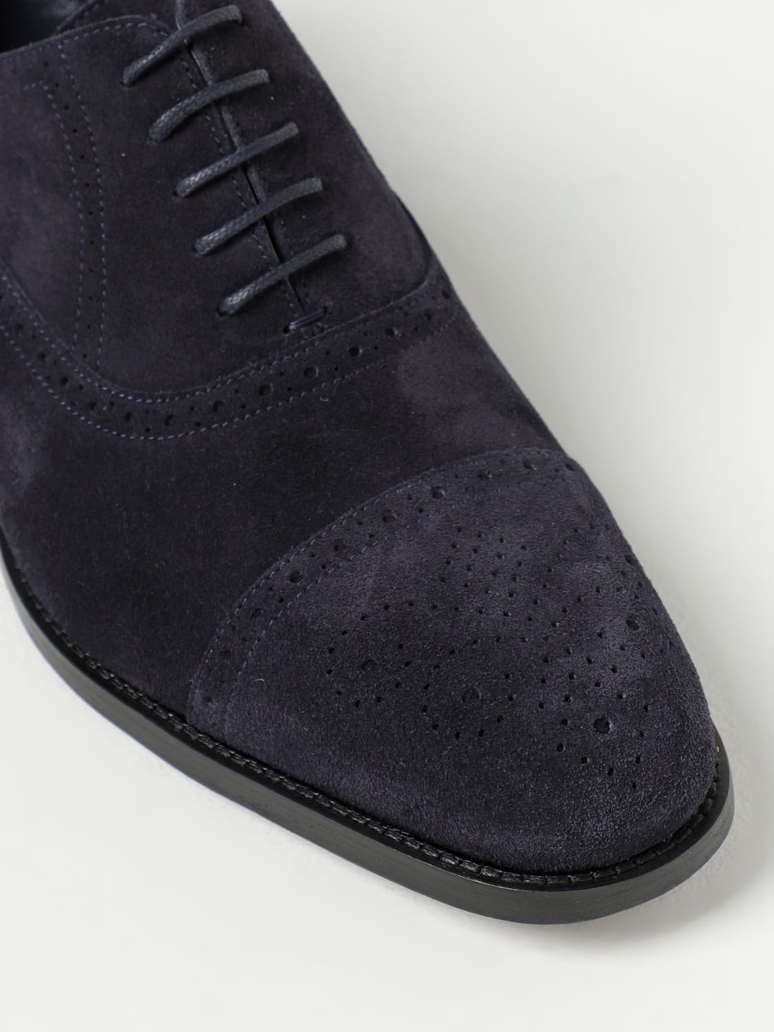 MANOLO BLAHNIK BROGUE SHOES: Manolo Blahnik Oxford Witney in suede, Navy - Img 4