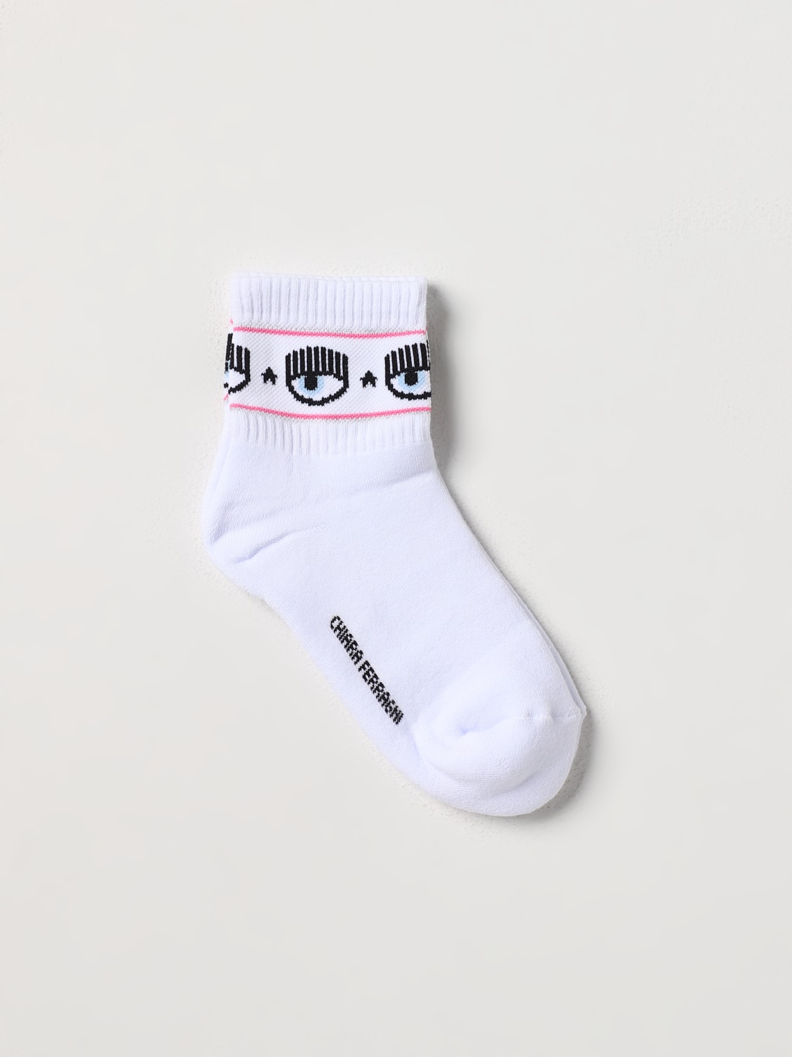 CHIARA FERRAGNI SOCKS: Socks woman Chiara Ferragni, White - Img 1