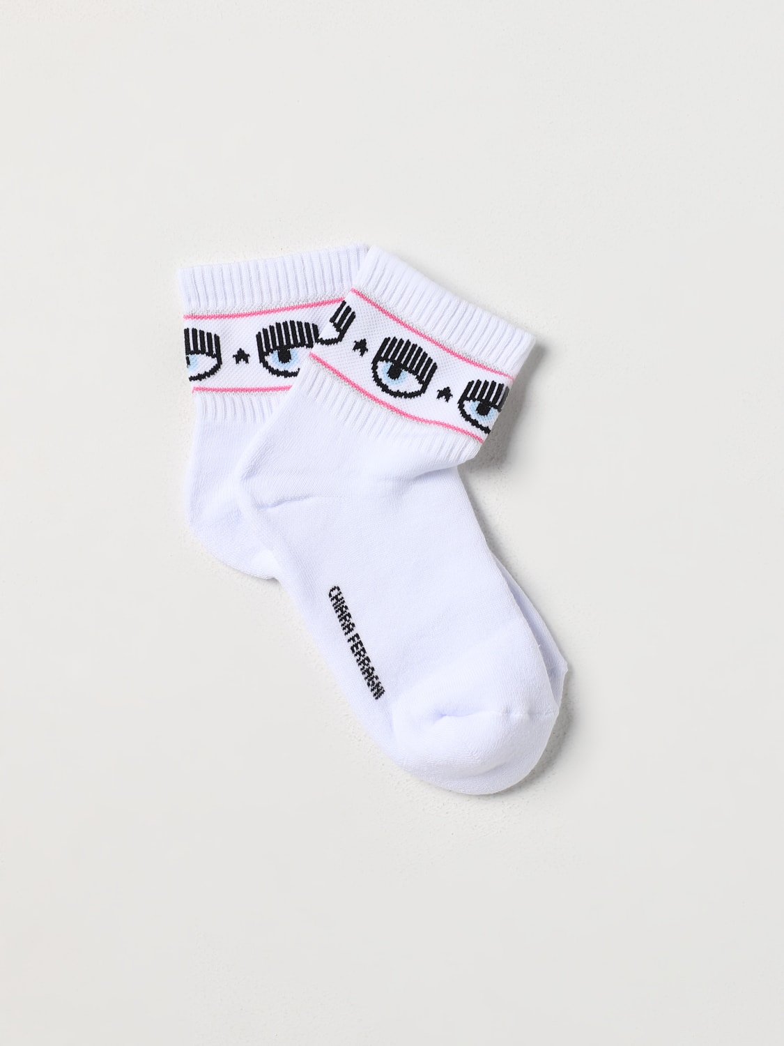 CHIARA FERRAGNI SOCKS: Socks woman Chiara Ferragni, White - Img 2