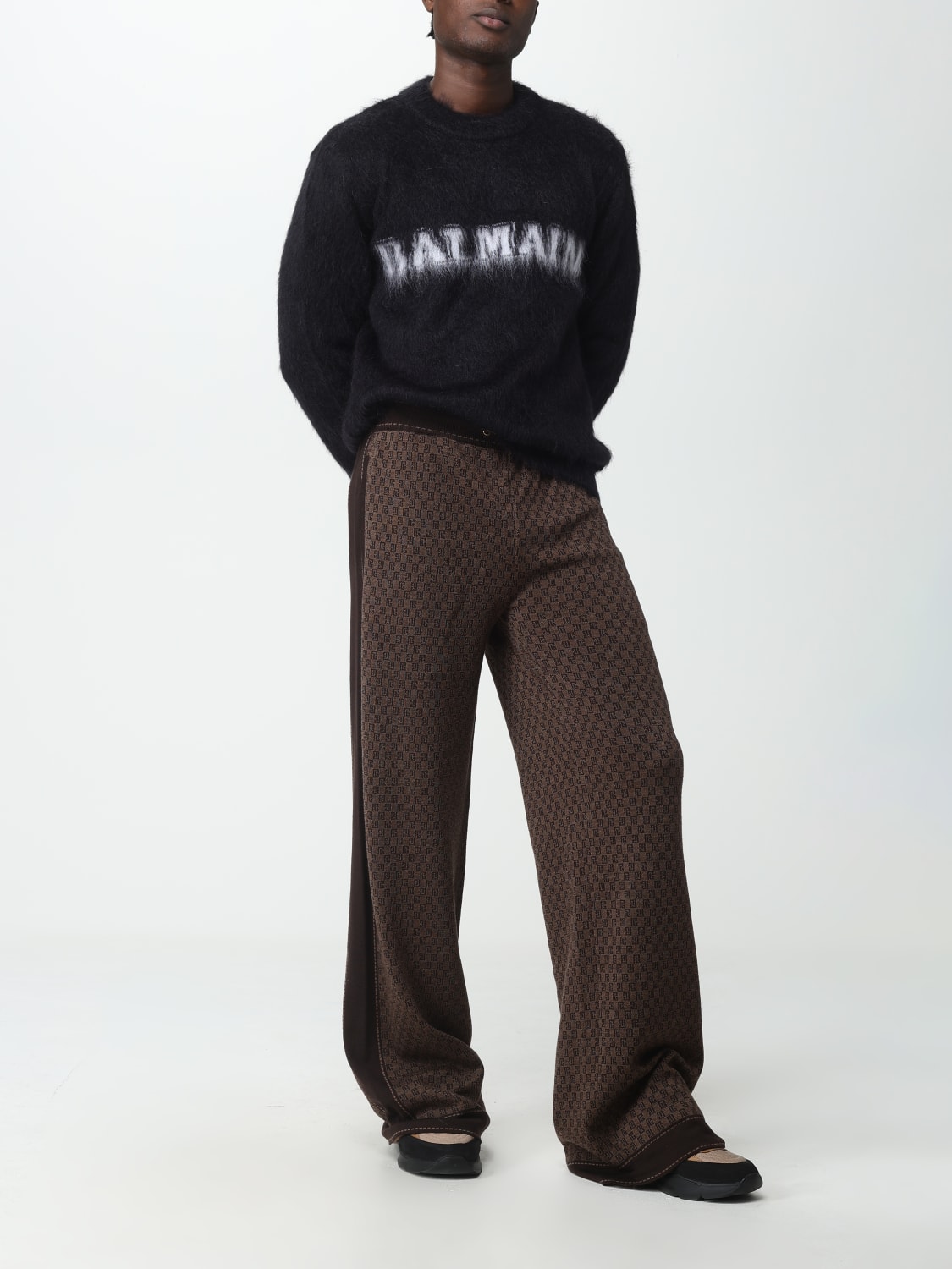 BALMAIN SWEATER: Balmain sweater in Mohair wool, Black - Img 2