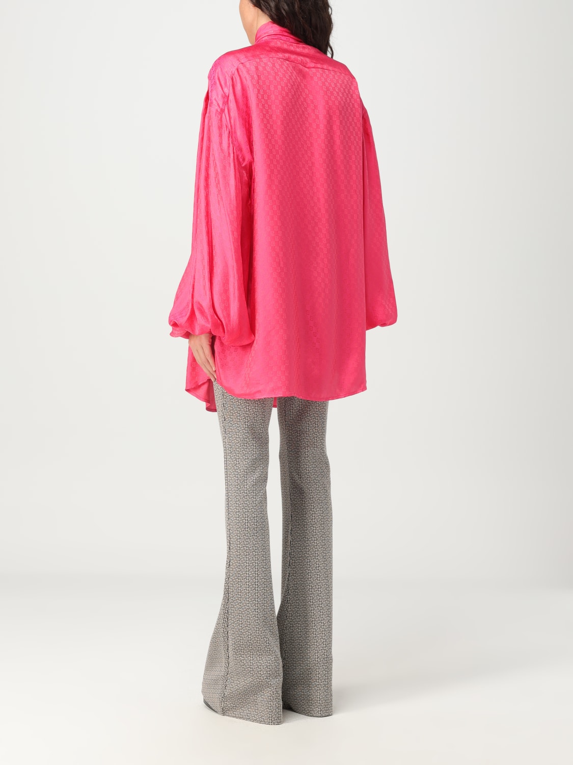 BALMAIN SHIRT: Balmain shirt in silk blend, Fuchsia - Img 3