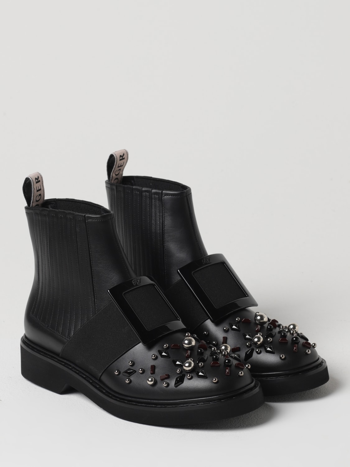 ROGER VIVIER FLAT ANKLE BOOTS: Shoes woman Roger Vivier, Black - Img 2