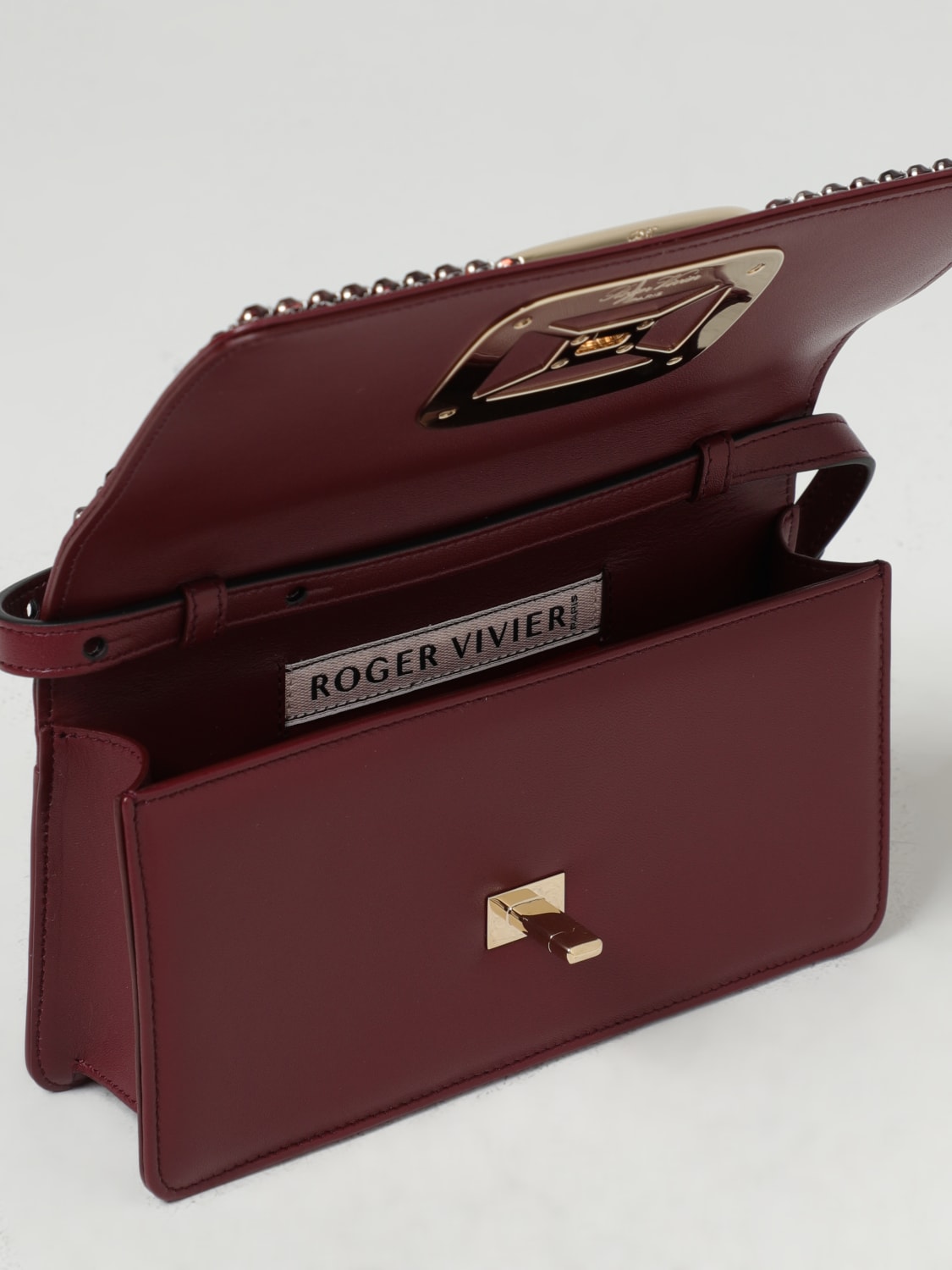 ROGER VIVIER CROSSBODY BAGS: Shoulder bag woman Roger Vivier, Burgundy - Img 4