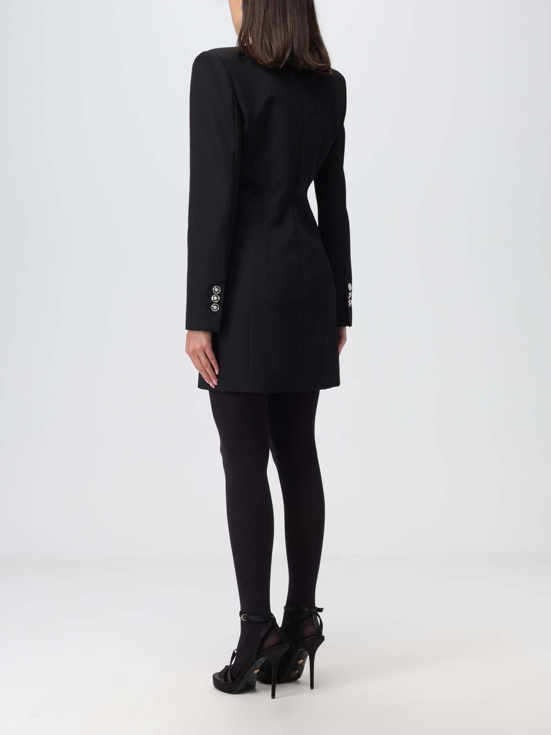 VERSACE DRESS: Versace suit in grain de poudre virgin wool, Black - Img 2