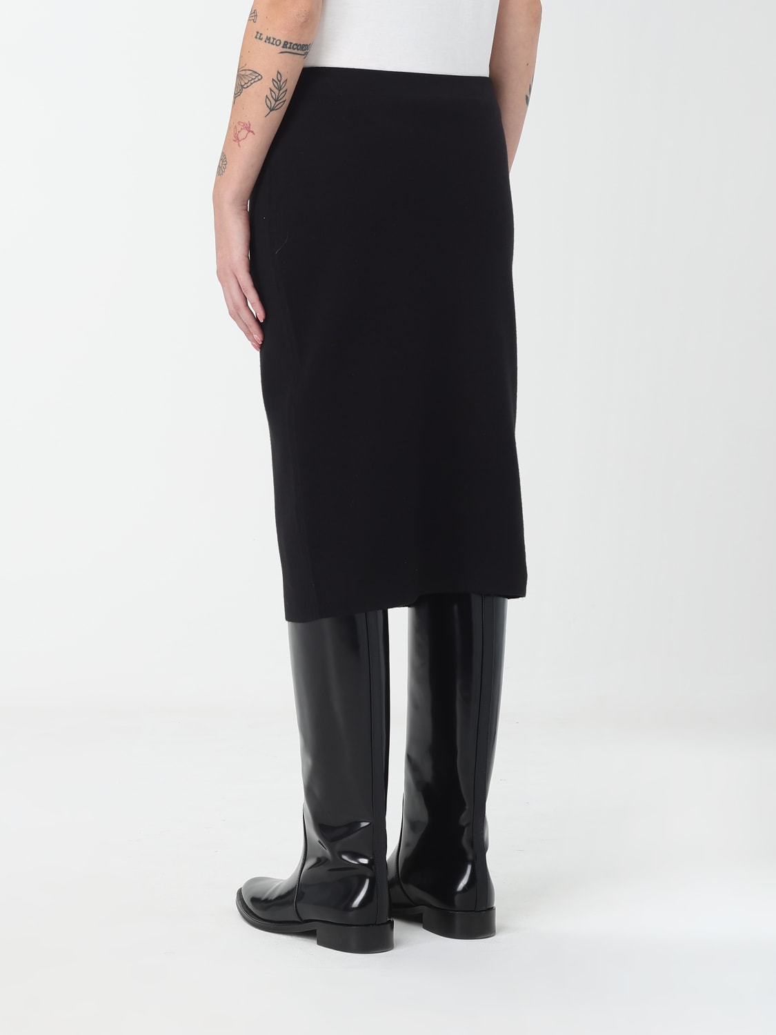 SAINT LAURENT SKIRT: Saint Laurent skirt in viscose, Black - Img 2