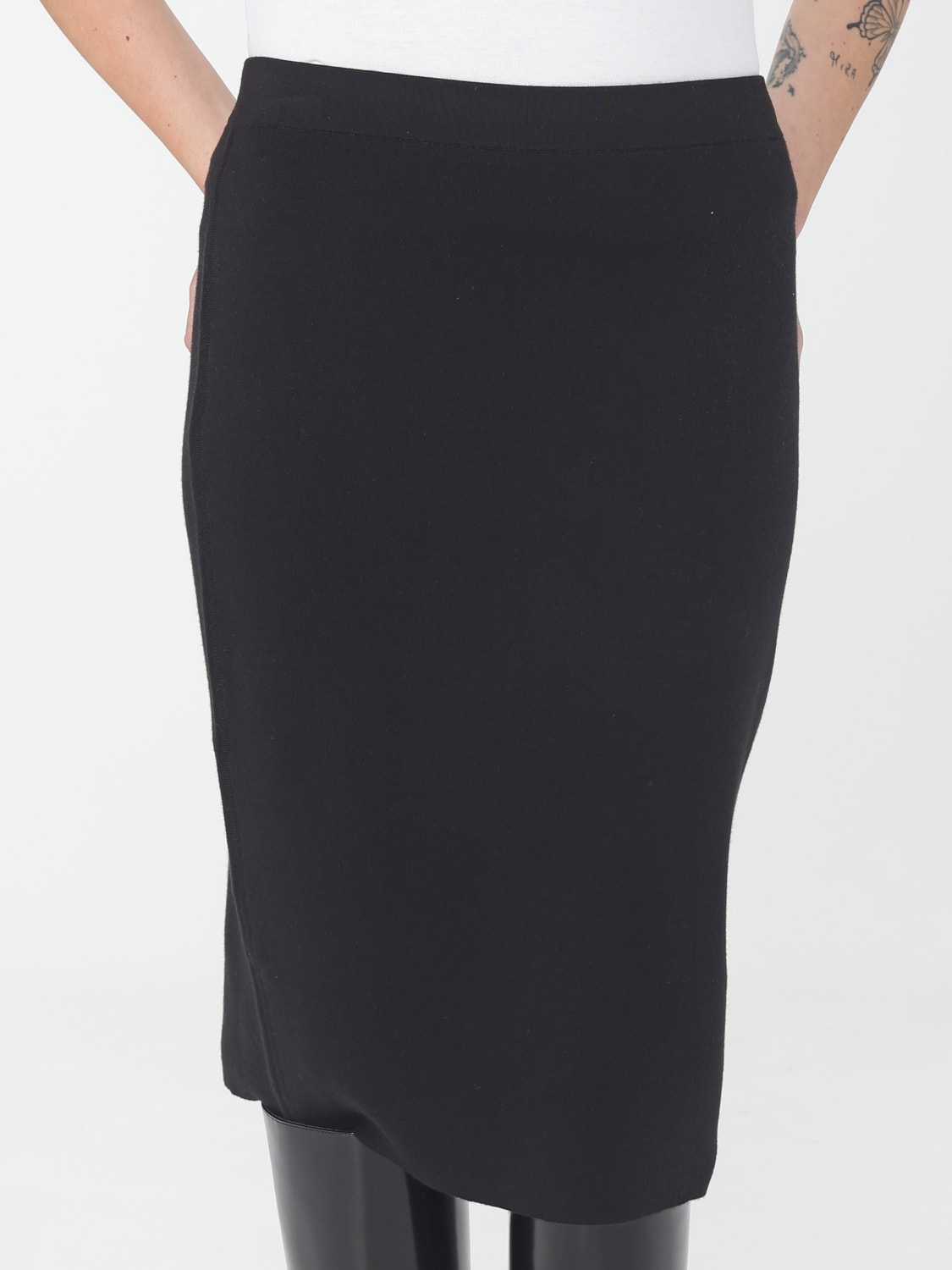 SAINT LAURENT SKIRT: Saint Laurent skirt in viscose, Black - Img 4