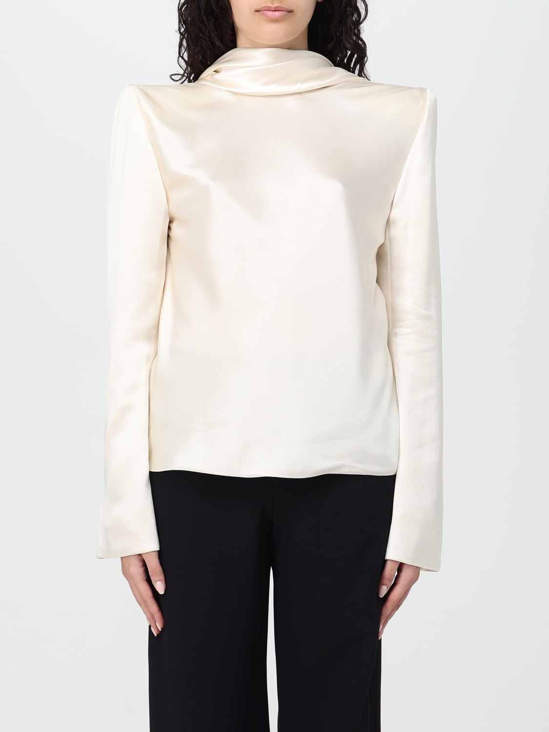 SAINT LAURENT TOP: Top woman Saint Laurent, Yellow Cream - Img 1