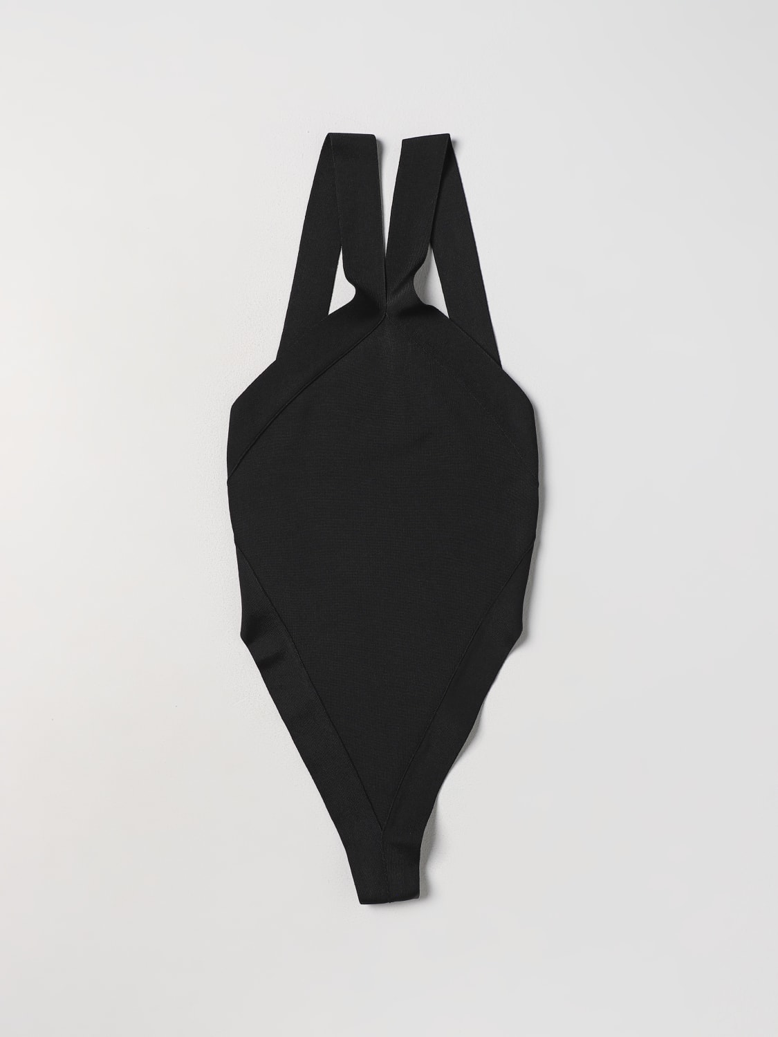 SAINT LAURENT BODY: Saint Laurent bodysuit in stretch knit, Black - Img 2