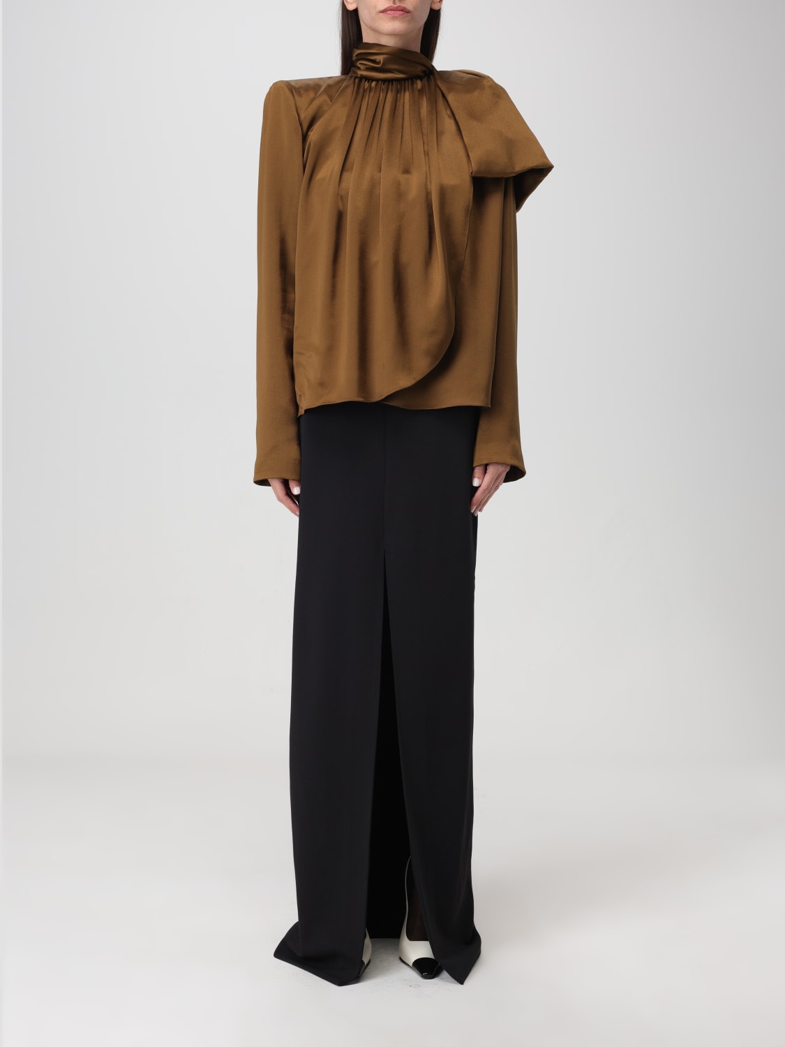 SAINT LAURENT TOP: Top woman Saint Laurent, Camel - Img 1