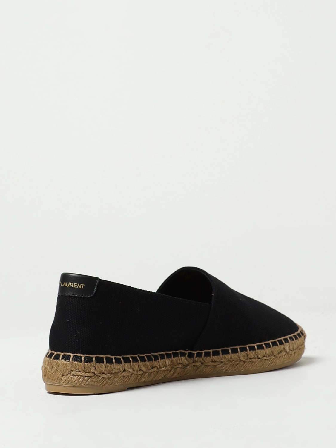 SAINT LAURENT ESPADRILLAS: Espadrillas Saint Laurent in canvas misto cotone con logo ricamato, Nero - Img 3