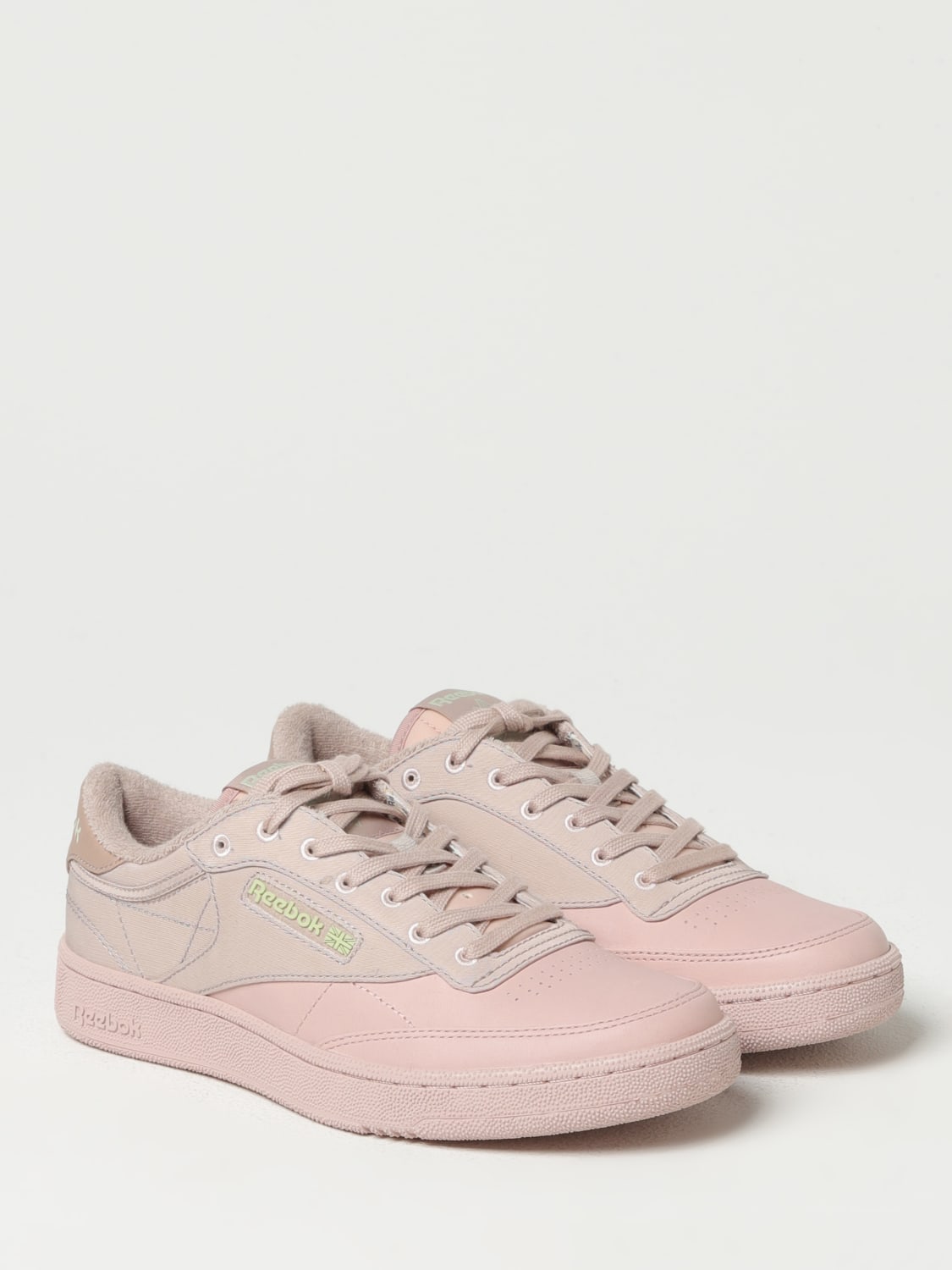 REEBOK SNEAKERS: Reebok Club C sneakers in leather and nylon, Pink - Img 2