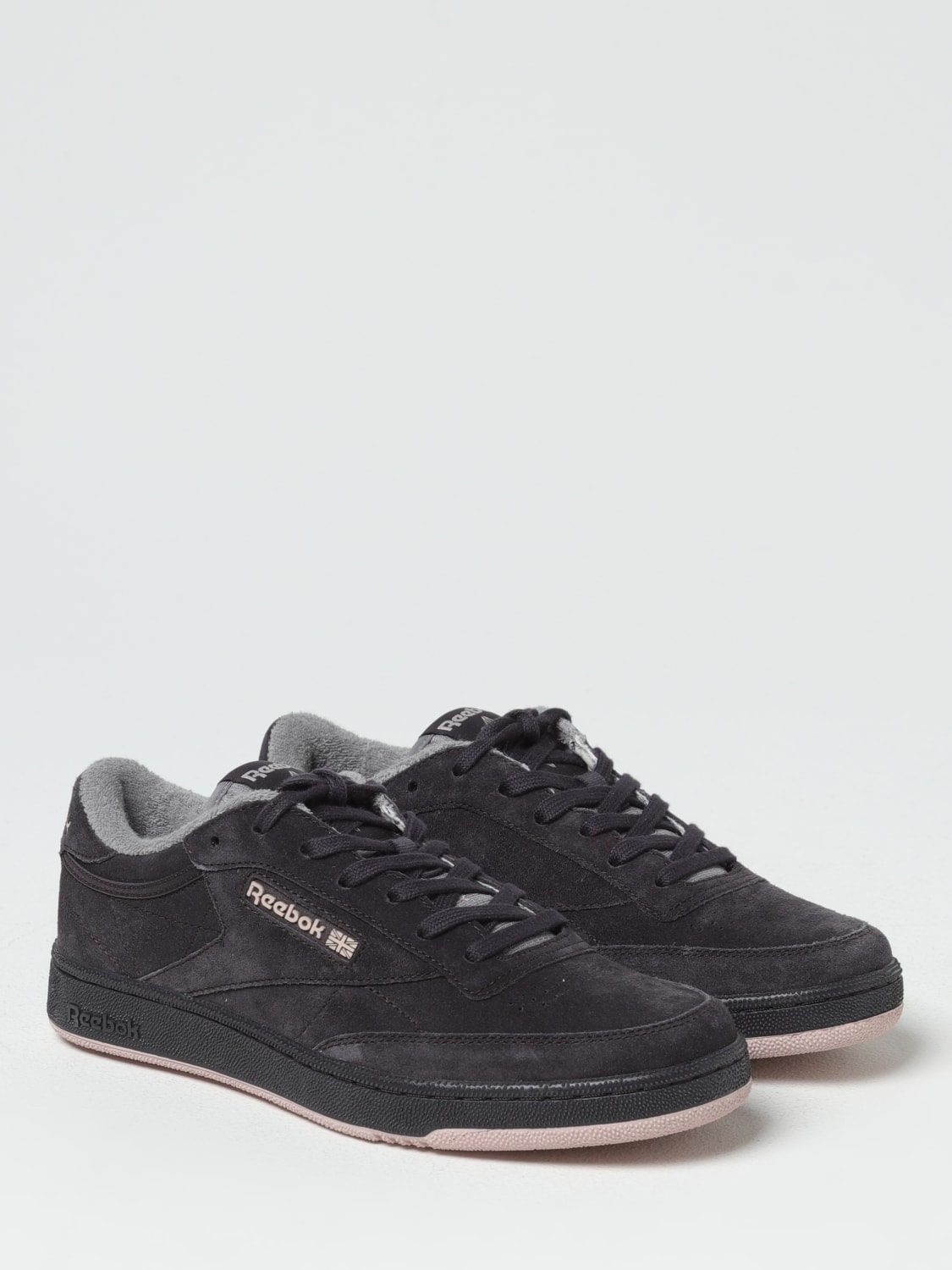 REEBOK SNEAKERS: Reebok Club C sneakers in suede, Black - Img 2