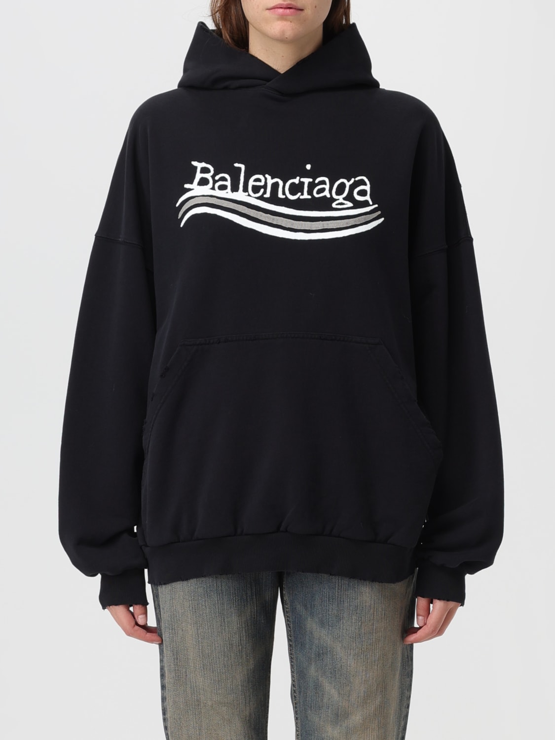 BALENCIAGA：スウェットシャツ レディース - ブラック | GIGLIO.COM ...