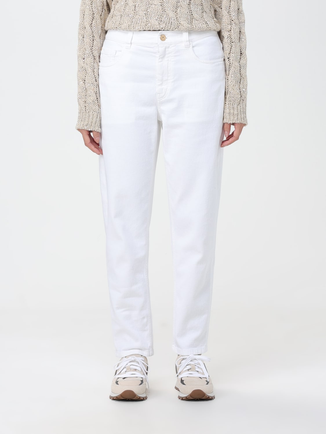 BRUNELLO CUCINELLI VAQUERO: Pantalón mujer Brunello Cucinelli, Blanco - Img 1