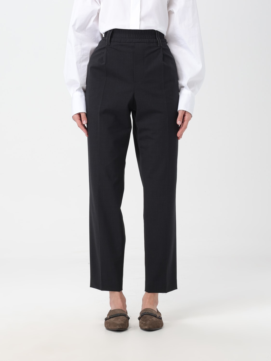 BRUNELLO CUCINELLI PANTALÓN: Pantalón mujer Brunello Cucinelli, Negro - Img 1