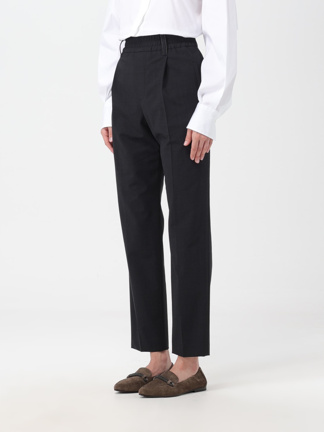 BRUNELLO CUCINELLI PANTALÓN: Pantalón mujer Brunello Cucinelli, Negro - Img 4