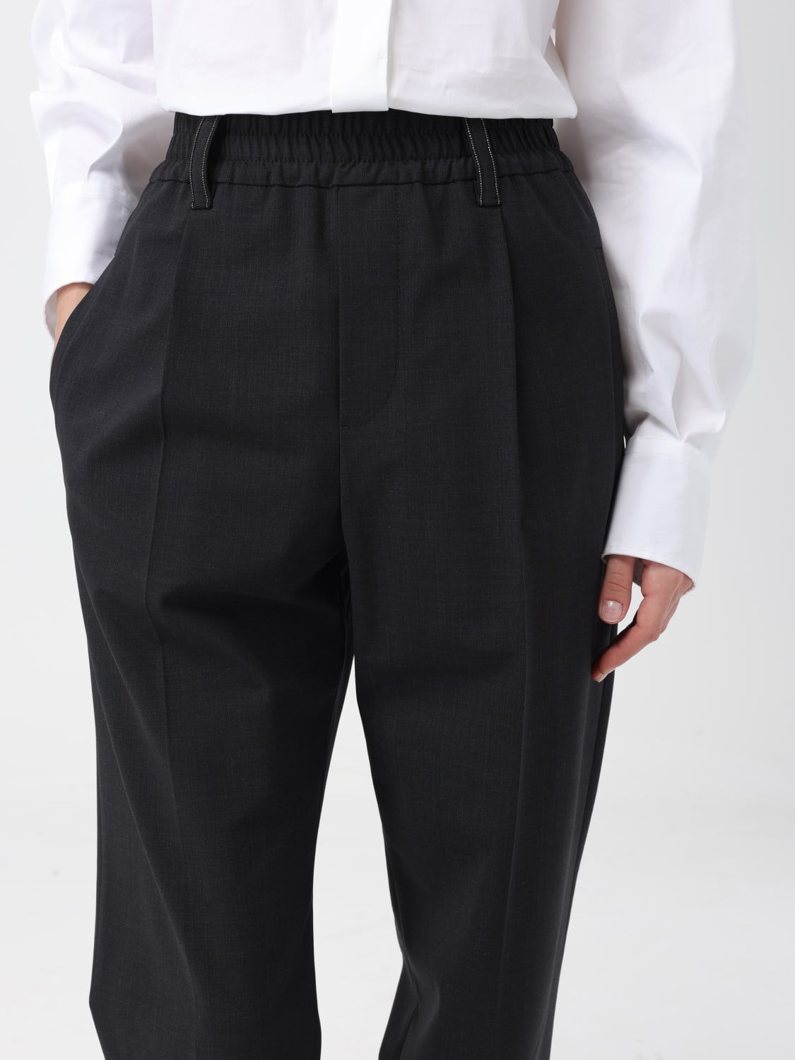 BRUNELLO CUCINELLI PANTALÓN: Pantalón mujer Brunello Cucinelli, Negro - Img 5