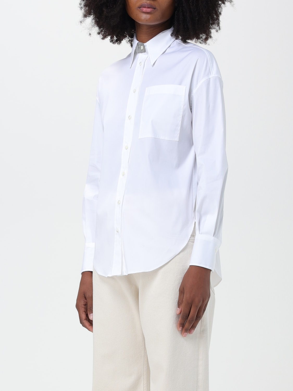 BRUNELLO CUCINELLI CAMISA: Camisa mujer Brunello Cucinelli, Blanco - Img 4