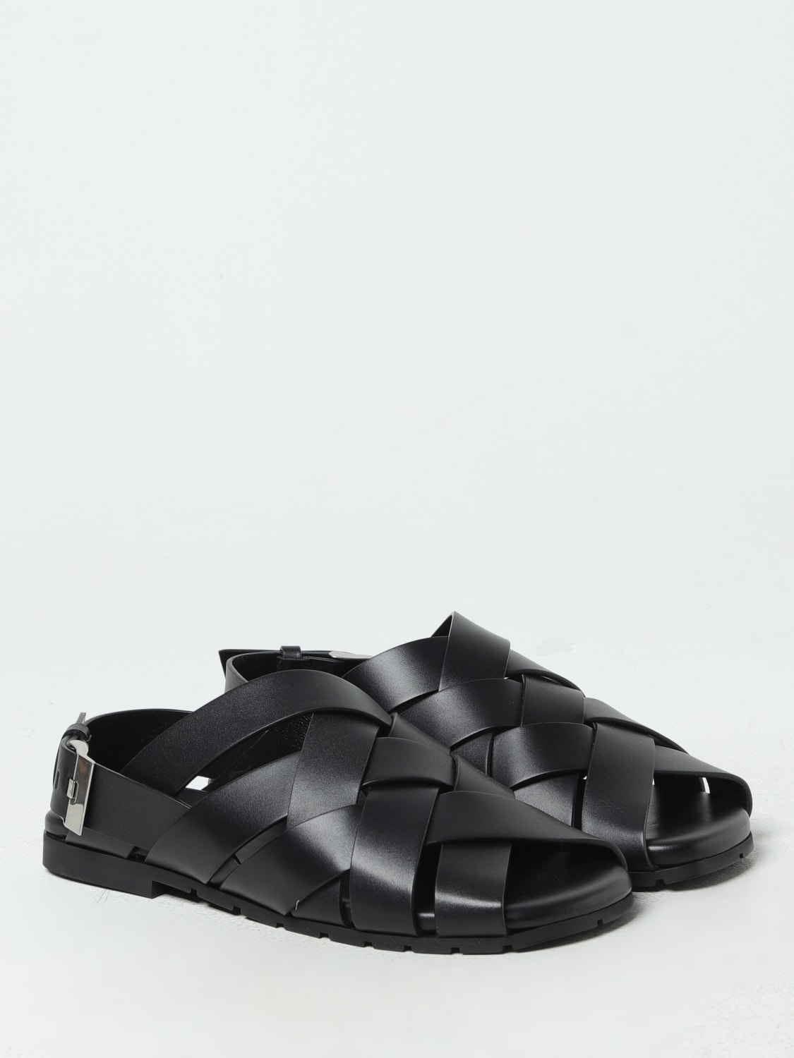 BOTTEGA VENETA SANDALS: Shoes men Bottega Veneta, Black - Img 2