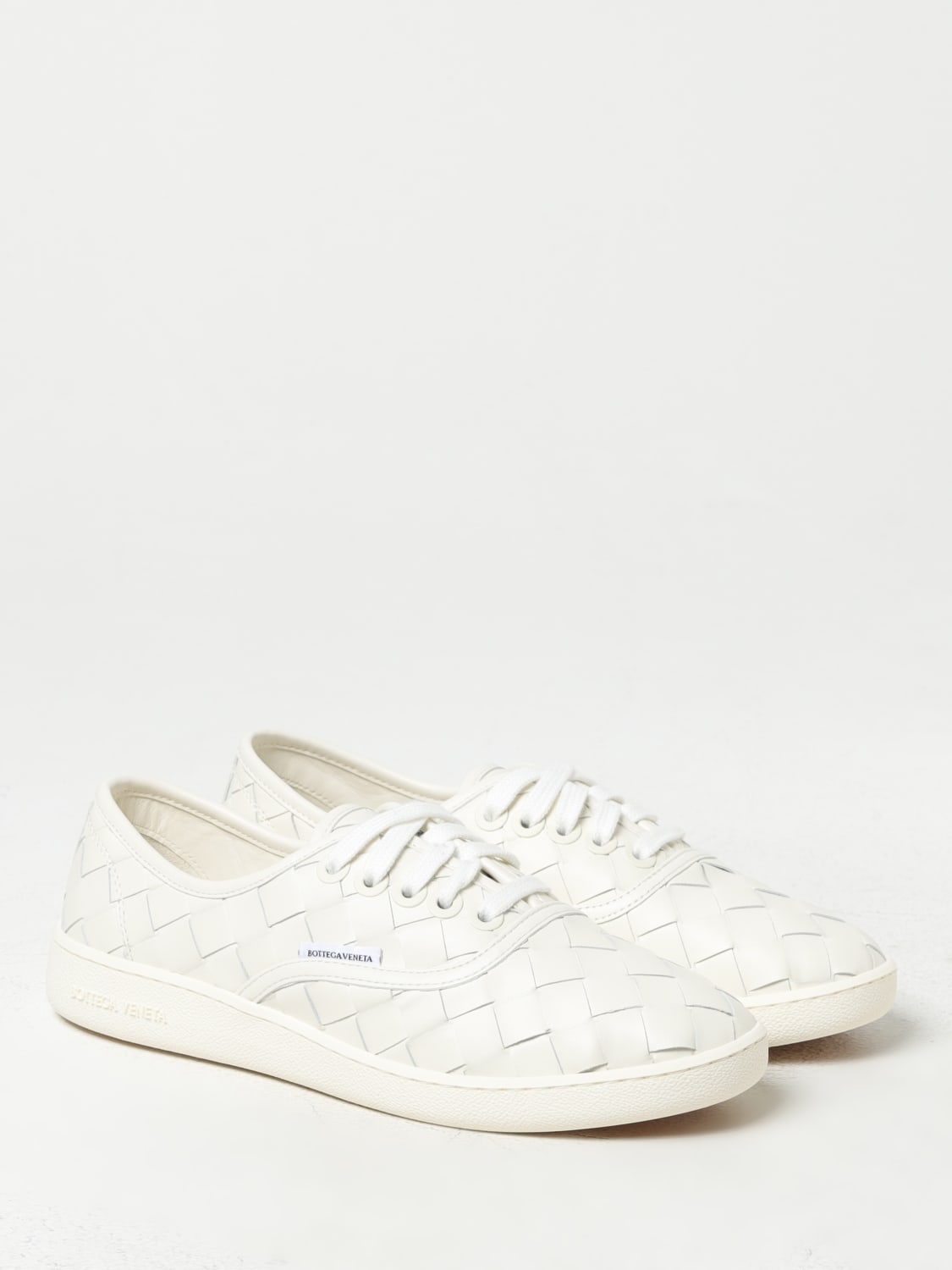 BOTTEGA VENETA SNEAKERS: Sneakers Sawyer Bottega Veneta in pelle intrecciata, Bianco - Img 2