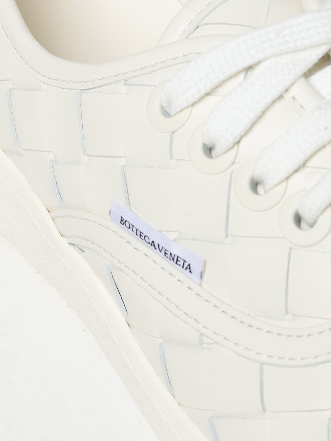 BOTTEGA VENETA SNEAKERS: Sneakers Sawyer Bottega Veneta in pelle intrecciata, Bianco - Img 4