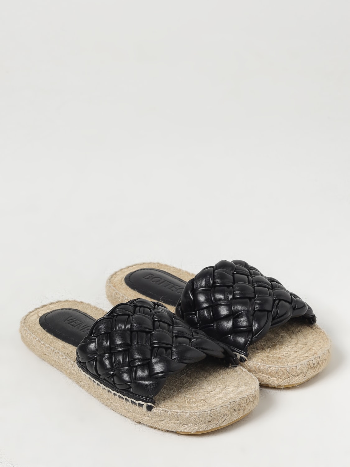 BOTTEGA VENETA FLAT SANDALS: Shoes woman Bottega Veneta, Black - Img 2