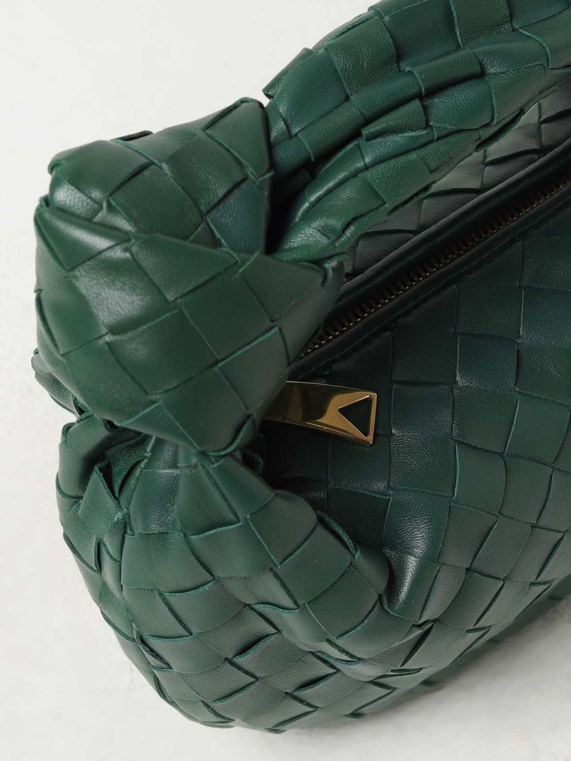 BOTTEGA VENETA MINI BAG: Bottega Veneta Jodie bag in woven nappa, Green - Img 3