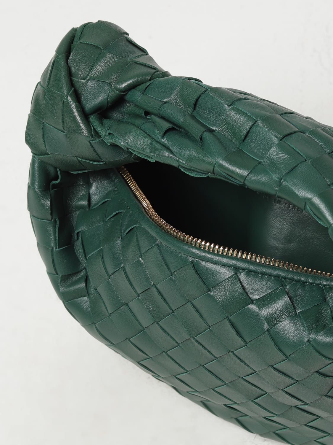 BOTTEGA VENETA MINI BAG: Bottega Veneta Jodie bag in woven nappa, Green - Img 4