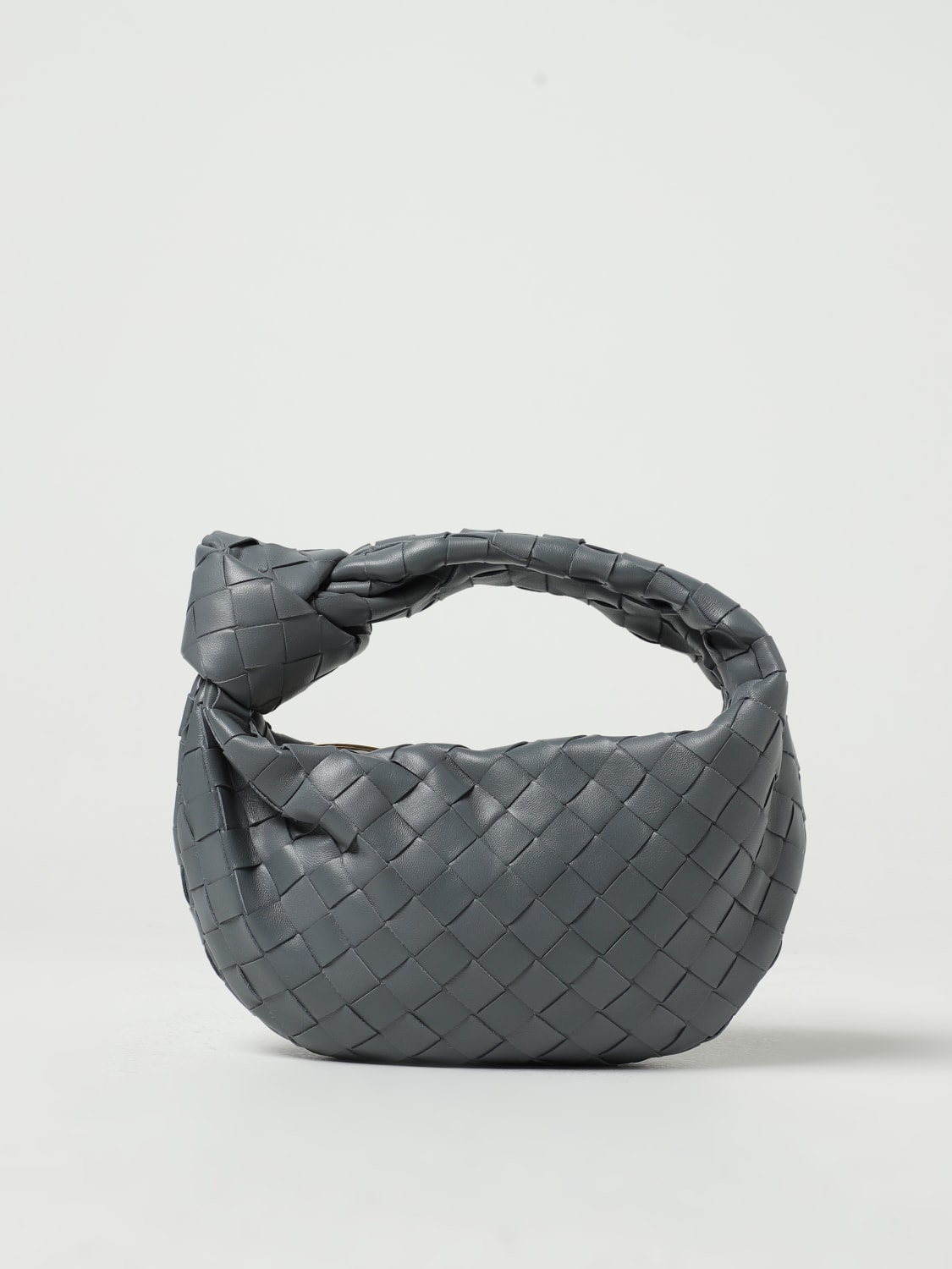 BOTTEGA VENETA MINI BAG: Bottega Veneta Jodie bag in woven nappa, Grey - Img 1