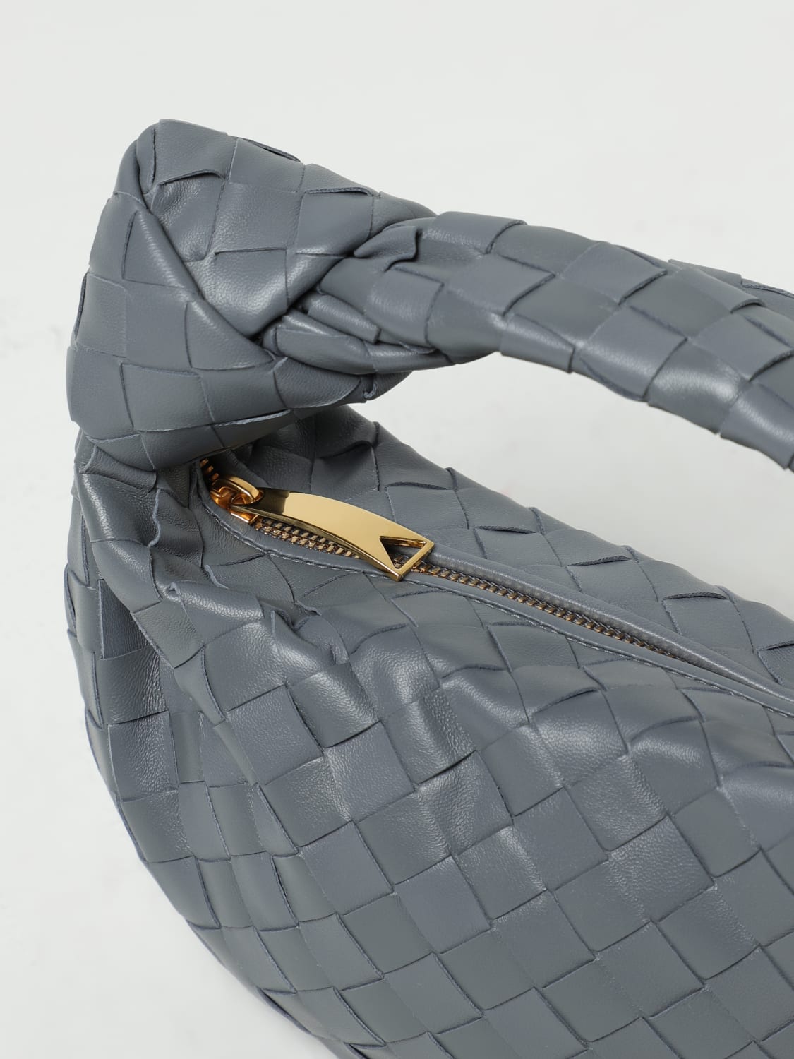BOTTEGA VENETA MINI BAG: Bottega Veneta Jodie bag in woven nappa, Grey - Img 3