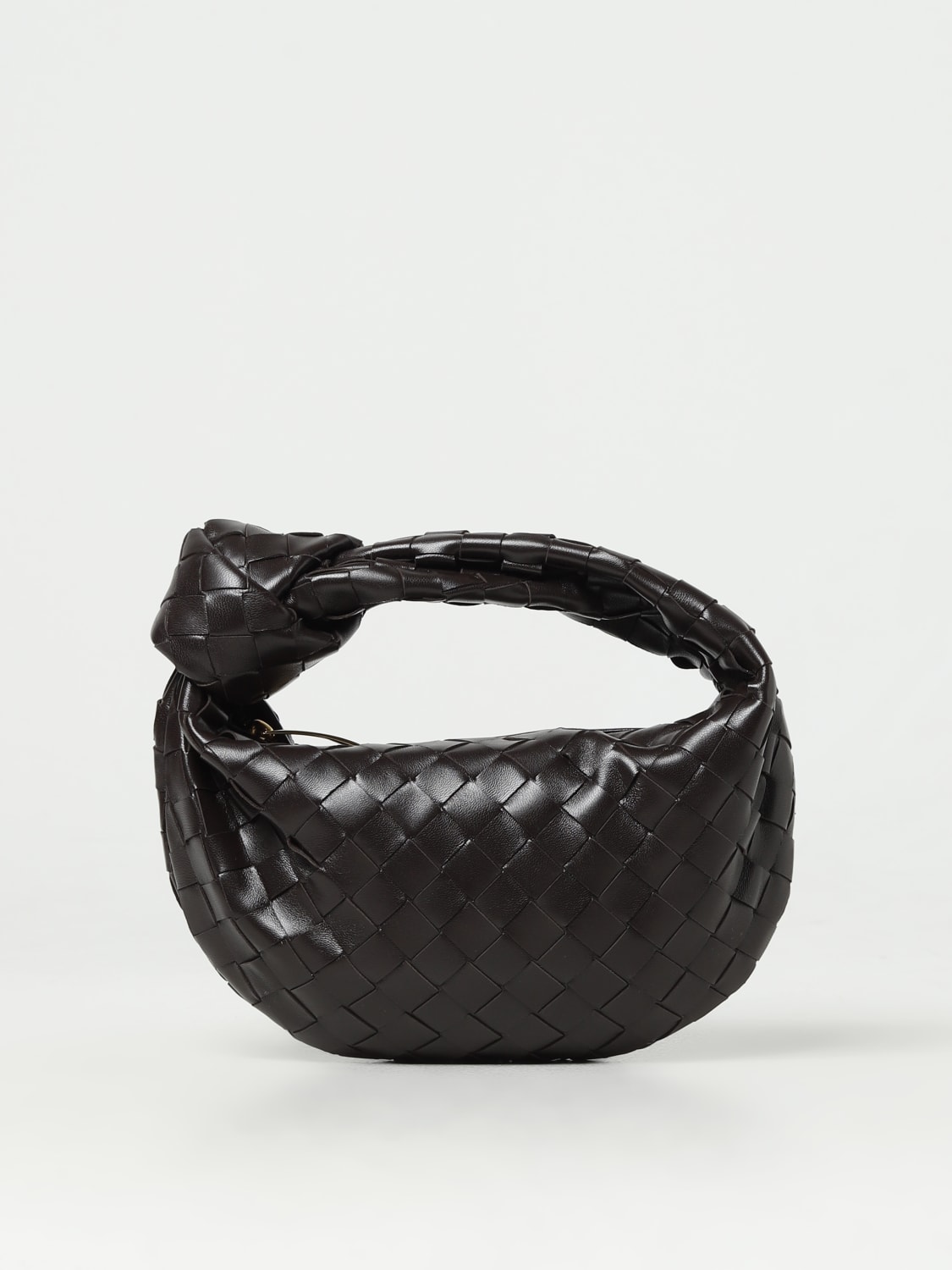 BOTTEGA VENETA MINI BAG: Bottega Veneta Jodie bag in woven nappa, Brown - Img 1