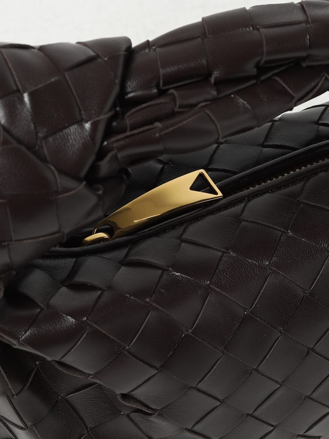 BOTTEGA VENETA MINI BAG: Bottega Veneta Jodie bag in woven nappa, Brown - Img 3